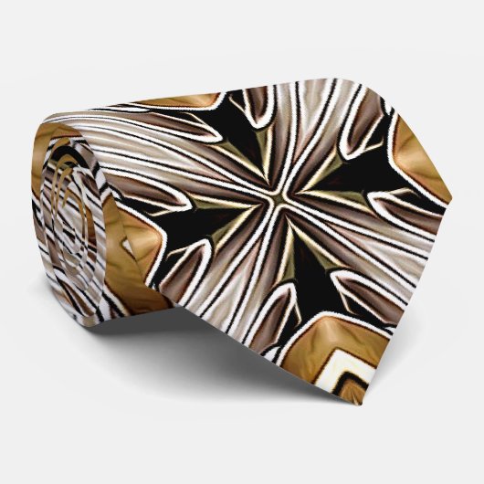 Kaleidoskop Golden Bronze Muster Krawatte (Gerollt)
