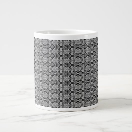 Kaleidoskop grau Jumbo-Tasse (Vorderseite)