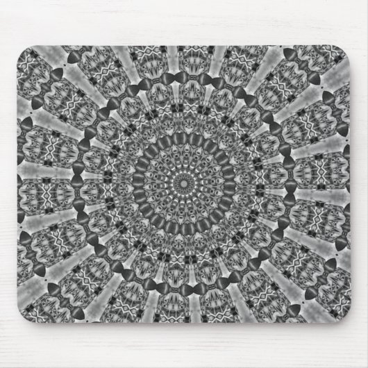 Kaleidoskop grau Star Mousepad (Vorne)