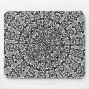 Kaleidoskop grau Stern Mousepad