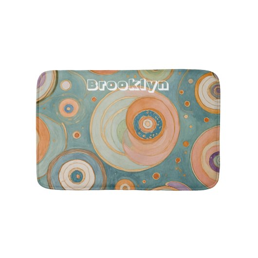 Kaleidoskop Harmonie: Die wirbeligen, pastellfarbe Badematte (Vorderseite)