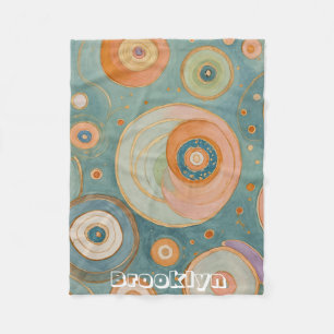 Kaleidoskop Harmonie: Die wirbeligen, pastellfarbe Fleecedecke