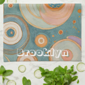 Kaleidoskop Harmonie: Die wirbeligen, pastellfarbe Geschirrtuch (Gefaltet)