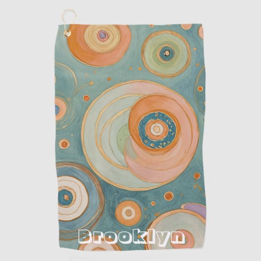 Kaleidoskop Harmonie: Die wirbeligen, pastellfarbe Golfhandtuch (Vorderseite)