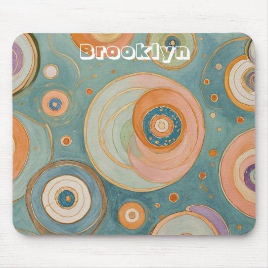 Kaleidoskop Harmonie: Die wirbeligen, pastellfarbe Mousepad (Vorne)