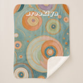 Kaleidoskop Harmonie: Die wirbeligen, pastellfarbe Sherpadecke (Vorderseite)