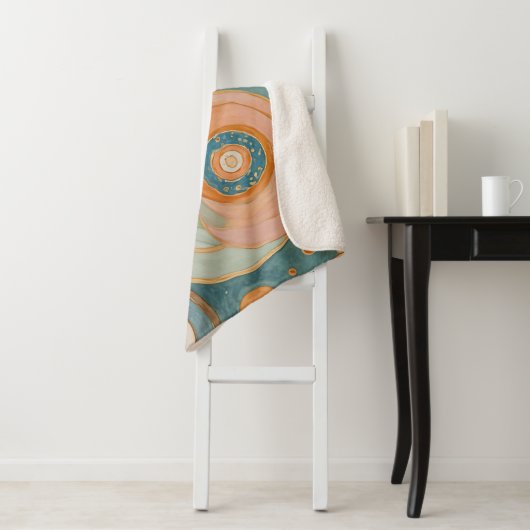 Kaleidoskop Harmonie: Die wirbeligen, pastellfarbe Sherpadecke (Beispiel)