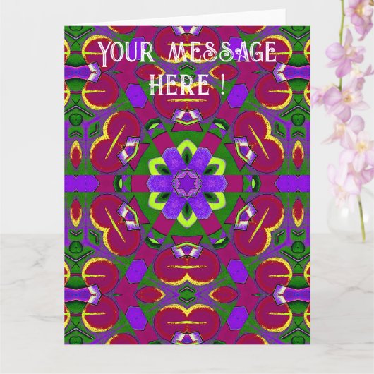 Kaleidoskop-Hearts painting kaleidoskop Karte (Orchidee)