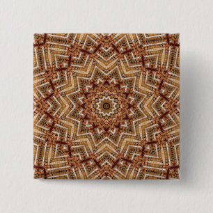 Kaleidoskop Hellbrauner Stern Button