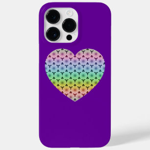 Kaleidoskop-Honigwabenherz auf lila Case-Mate iPhone Hülle