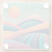 Kaleidoskop Hügel Landschaft Glasuntersetzer (Rückseite)