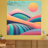 Kaleidoskop Hügel Landschaft Leinwanddruck (Insitu (Wohnzimmer))