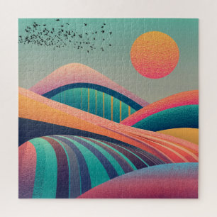 Kaleidoskop Hügel Landschaft Puzzle