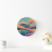Kaleidoskop Hügel Landschaft Runde Wanduhr (Zuhause)