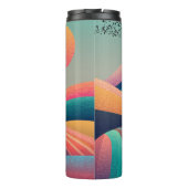 Kaleidoskop Hügel Landschaft Thermosbecher (Rückseite)