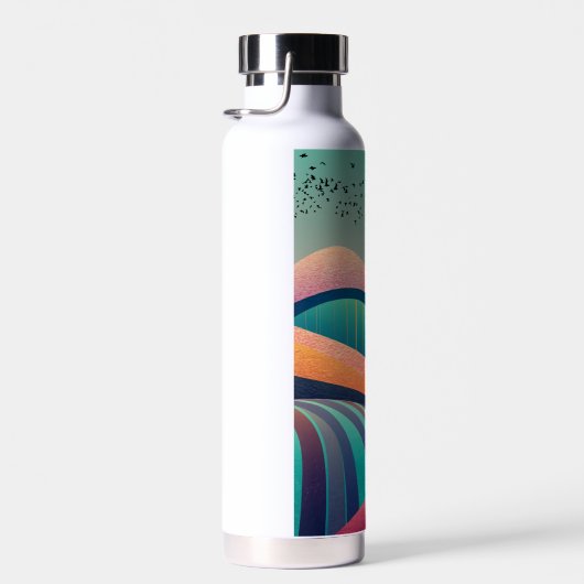 Kaleidoskop Hügel Landschaft Trinkflasche (Rechts)