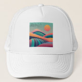 Kaleidoskop Hügel Landschaft Truckerkappe (Vorderseite)