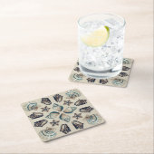 Kaleidoskop I Rechteckiger Pappuntersetzer (Vor Ort)