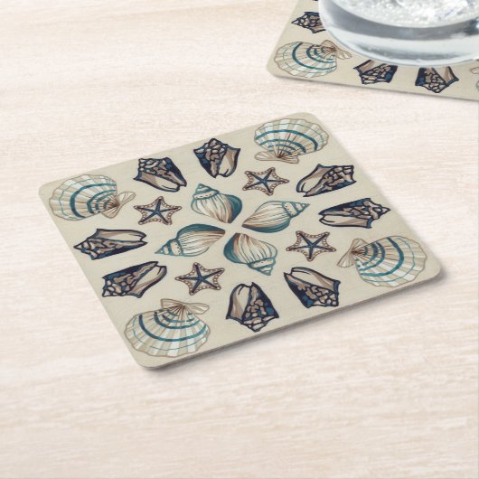 Kaleidoskop I Rechteckiger Pappuntersetzer (angewinkelt)