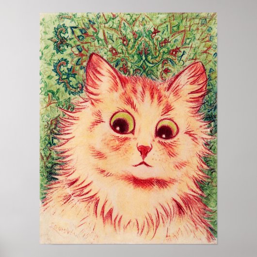 Kaleidoskop-Katze, Louis Wain Poster (Vorne)