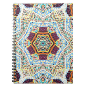 Kaleidoskop-Keramik: Abstrakte Oberflächentextur Notizblock