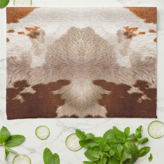 Kaleidoskop-Kuhmuster Geschirrtuch (Gefaltet)