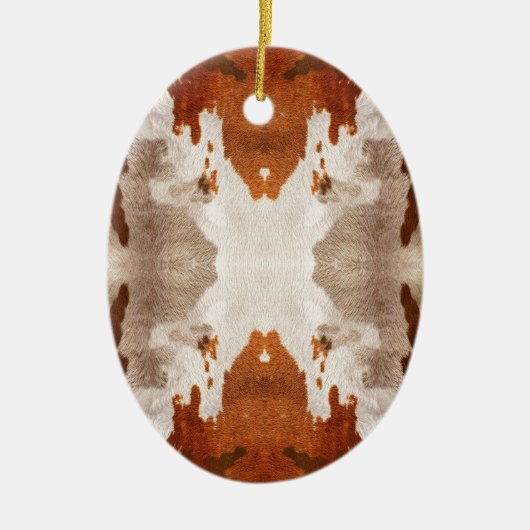 Kaleidoskop-Kuhmuster Keramikornament (Vorne)