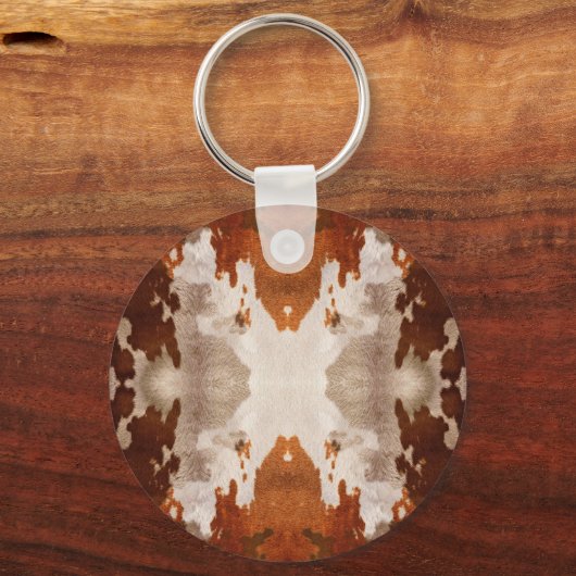 Kaleidoskop-Kuhmuster Schlüsselanhänger (Vorderseite)