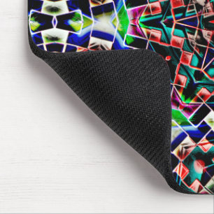 Kaleidoskop-Leinwand aus Kunststoff oder Leder Mousepad