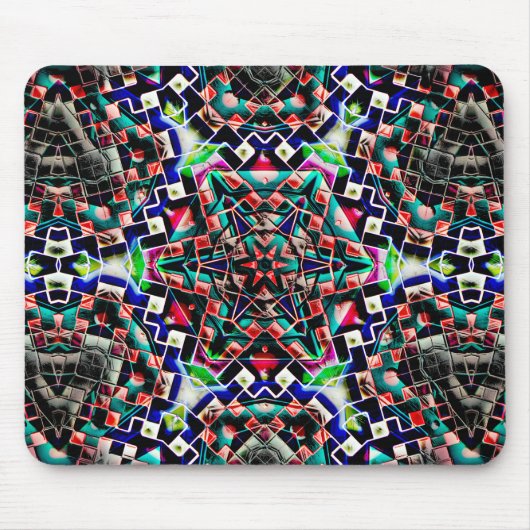 Kaleidoskop-Leinwand aus Kunststoff oder Leder Mousepad (Vorne)