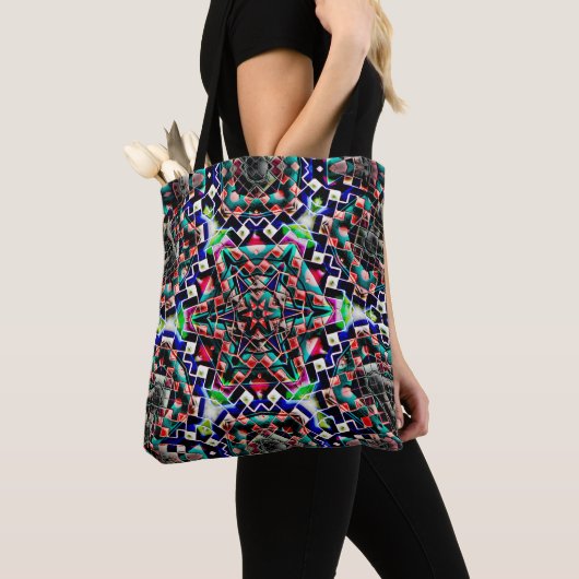 Kaleidoskop-Leinwand aus Kunststoff oder Leder Tasche (Von Nahem)