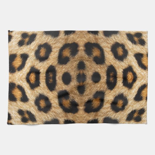 Kaleidoskop Leopard Fur Muster Handtuch (Horizontal)