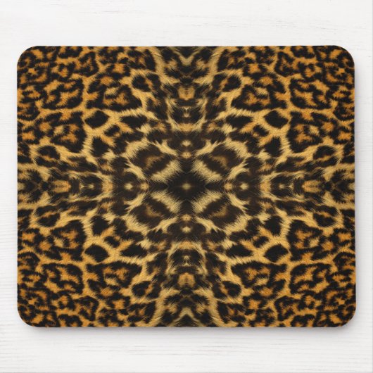 Kaleidoskop Leopard Fur Muster Mousepad (Vorne)