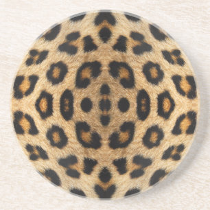 Kaleidoskop Leopard Fur Muster Sandstein Untersetzer