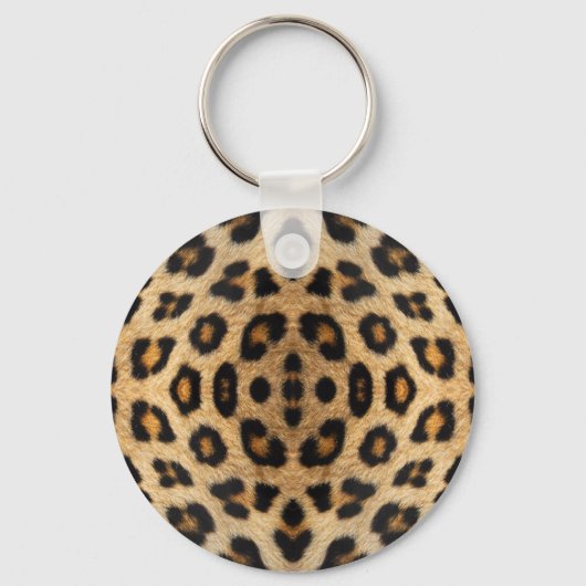 Kaleidoskop Leopard Fur Muster Schlüsselanhänger (Vorderseite)