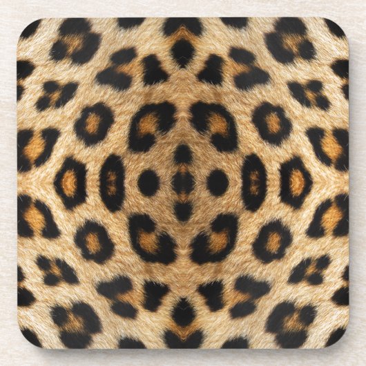 Kaleidoskop Leopard Fur Muster Untersetzer (Vorderseite)