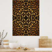 Kaleidoskop Leopard Fur Musterposter Poster (Küche)