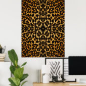 Kaleidoskop Leopard Fur Musterposter Poster (Heimbüro)
