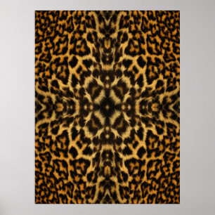 Kaleidoskop Leopard Fur Musterposter Poster