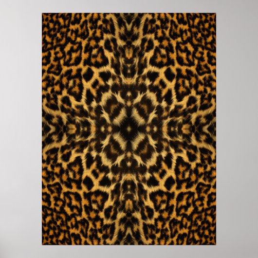 Kaleidoskop Leopard Fur Musterposter Poster (Vorne)