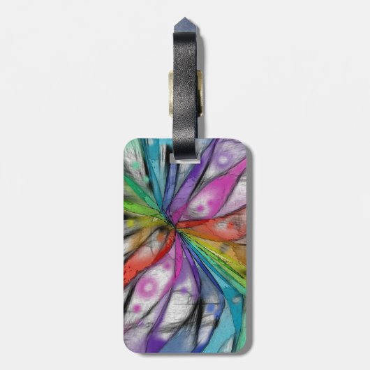 Kaleidoskop-Libelle Gepäckanhänger (Rückseite vertikal)