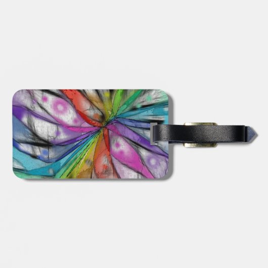 Kaleidoskop-Libelle Gepäckanhänger (Rückseite horizontal)