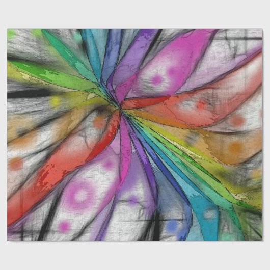 Kaleidoskop-Libelle Geschenkpapier (Flach)