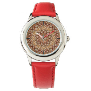 Kaleidoskop Light Brown Star Armbanduhr