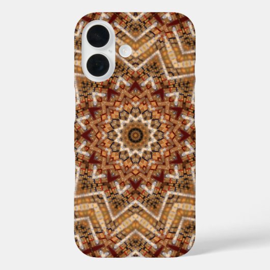 Kaleidoskop Light Brown Star Case-Mate iPhone Hülle (Rückseite)