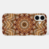 Kaleidoskop Light Brown Star Case-Mate iPhone Hülle (Rückseite (Horizontal))