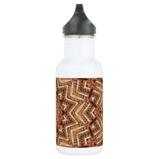 Kaleidoskop Light Brown Star Edelstahlflasche (Rechts)