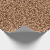 Kaleidoskop Light Brown Star Geschenkpapier (Ecke)