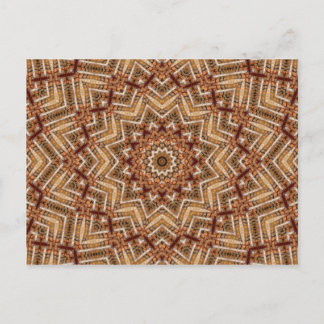 Kaleidoskop Light Brown Star Postkarte