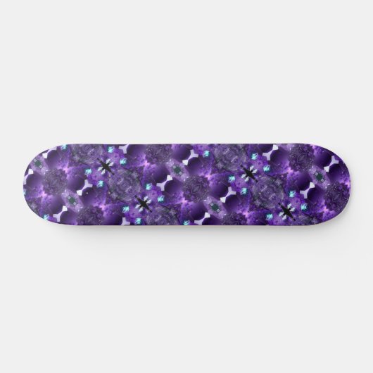 Kaleidoskop Lila Abstraktes Fraktal Psychedelisch Skateboard (Horizontal)